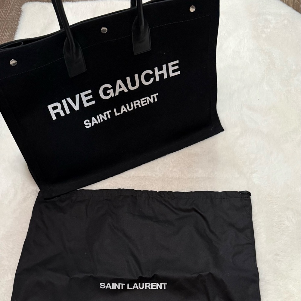 Authentic Saint Laurent Black Rive Gauche Tote - Picture 2 of 6